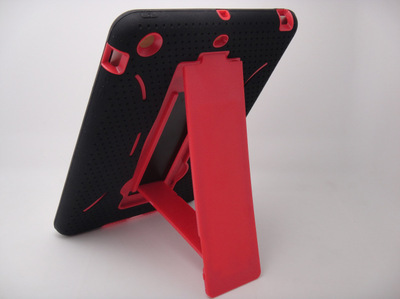 iPadmini2通用点点纹支架机器人二合一手机壳保护套 创意与实用的完美结合